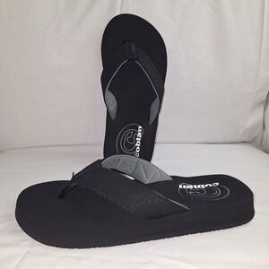 Men's Black Cobian Floater 2 Flip Flops Sandals With Arch Support Size 9